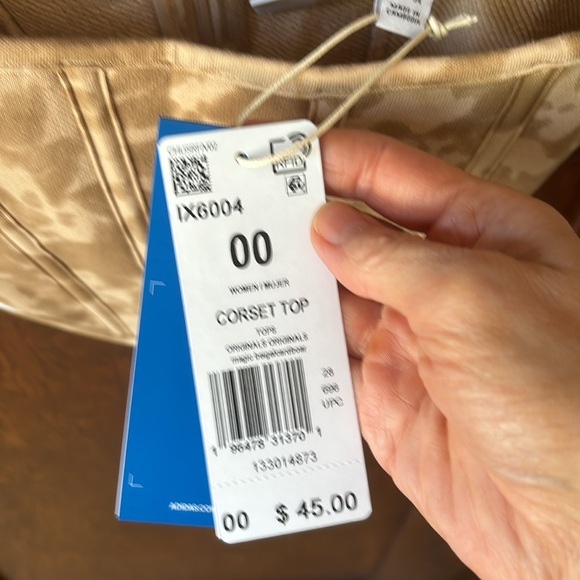 NWT Adidas Originals corset top size 00 - Picture 2 of 13